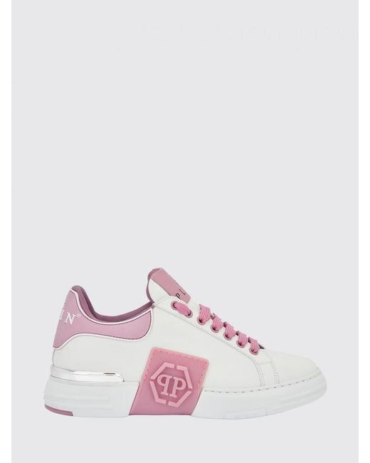Philipp Plein Pink Phantom Kick$ Leather Sneakers for men