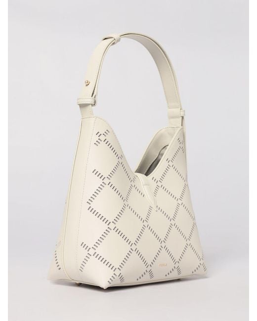 Furla Natural Goccia Perforated Leather Bag