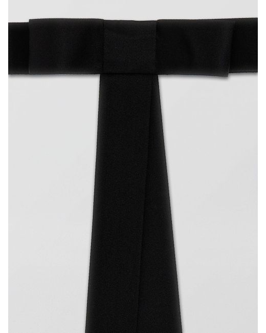 Cintura in cotone e seta con fiocco di Dolce & Gabbana in Black