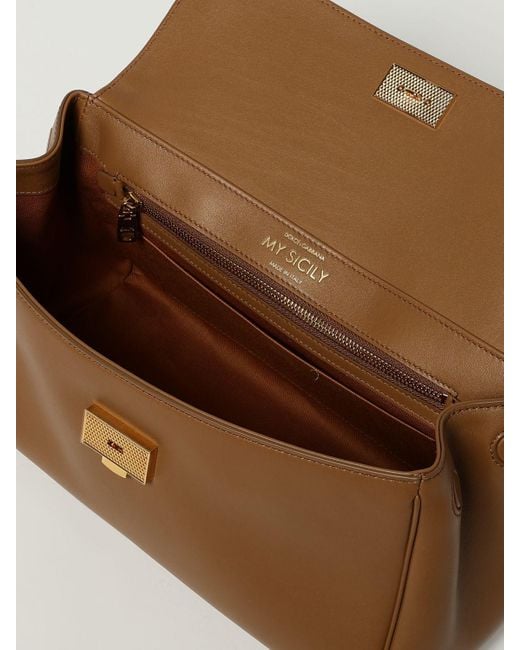 Dolce & Gabbana Brown Dolce &Amp Gabbana My Sicily Calf Leather Handbag