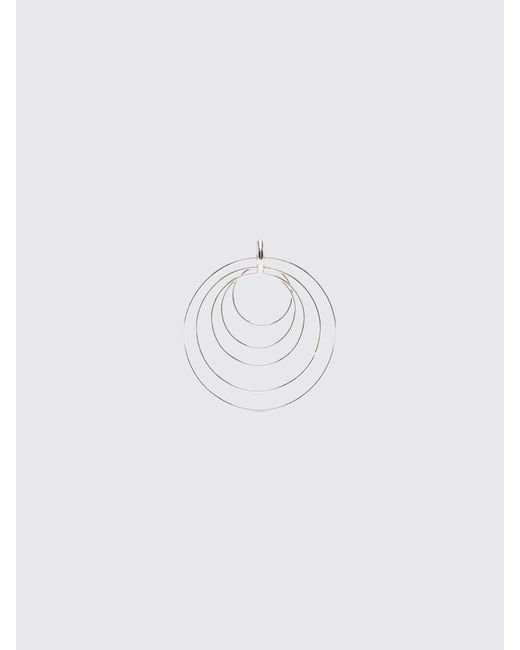 Panconesi White Serpent Chromed Brass Earrings
