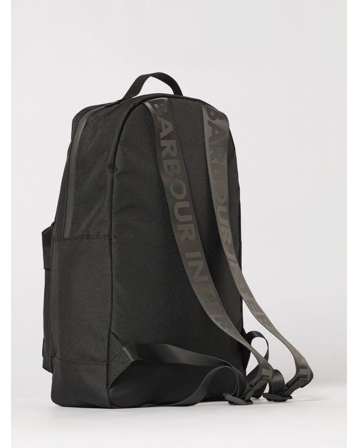 Barbour Black Knockhill Essential Nylon Backpack for men