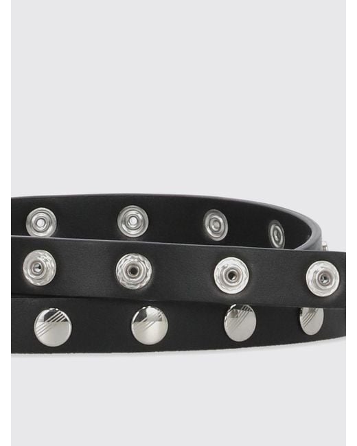 The Attico White Studded Smooth Calfskin Leather Belt