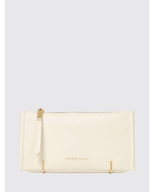 Elisabetta Franchi Natural Leather Pouch