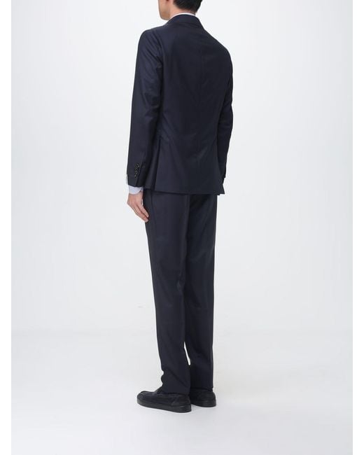 Luigi Borrelli Napoli Blue Single-Breasted Virgin Wool Suit for men