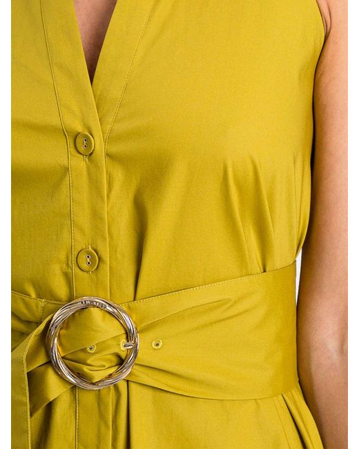 Twinset Yellow Chemisier Dress