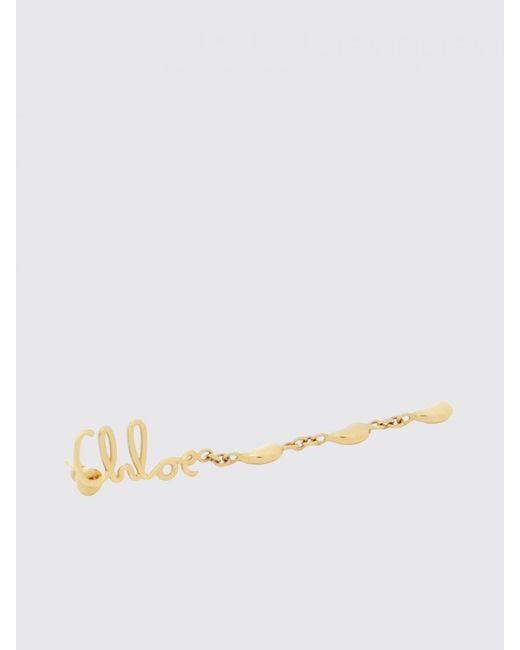 Chloé White Chlo&Eacute Iconic Brass Earrings
