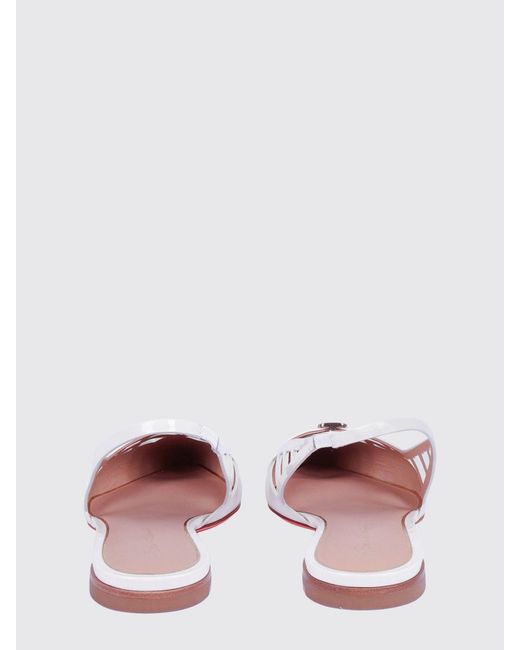 Santoni Pink Patent Leather Slingbacks