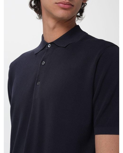 Polo De Algodón Aspesi de hombre de color Blue