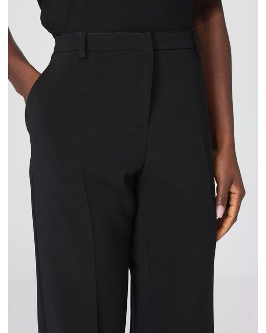 Pinko Black Eucalipto Technical Canvas Trousers