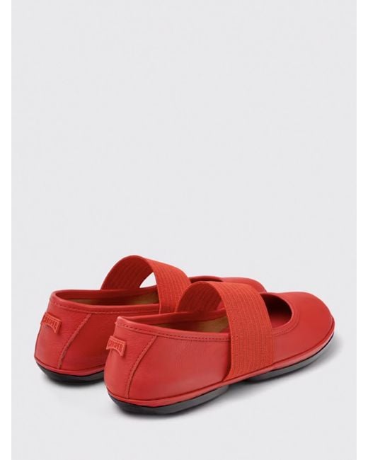 Camper Red Ballet Pumps