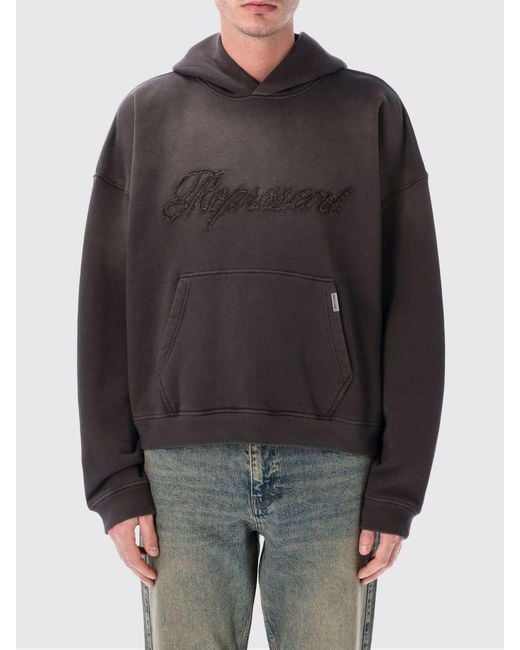 Represent Gray Used Cotton Hooded Sweatshirt for men