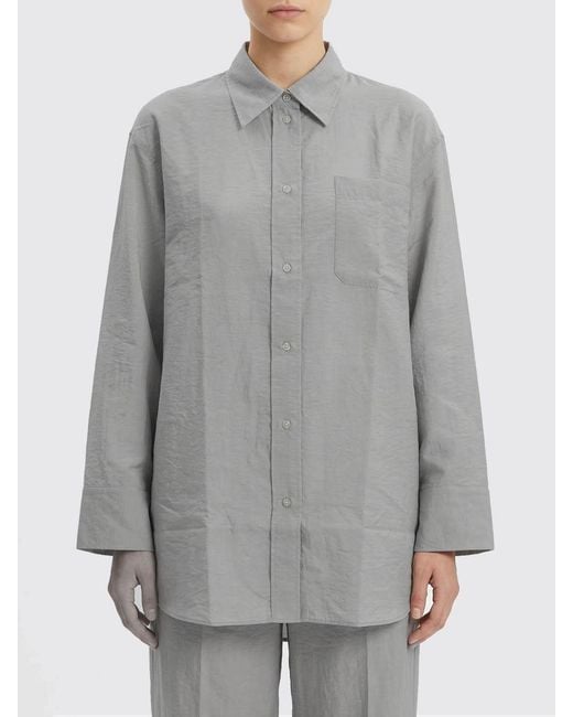 Soeur Gray Classic Organic Cotton Blend Shirt