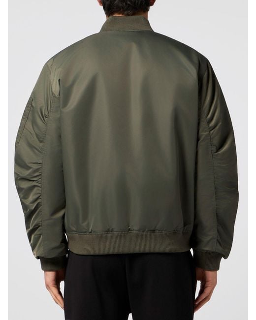 Philipp Plein Green Nylon Bomber Jacket for men