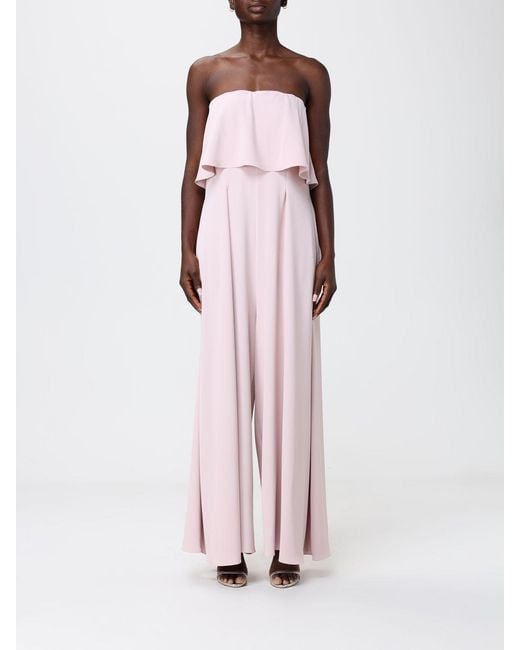 Hanita Pink Polyester Jumpsuit