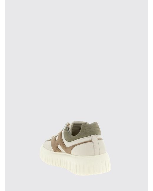 Hogan Natural H-Stripes Leather Sneakers for men