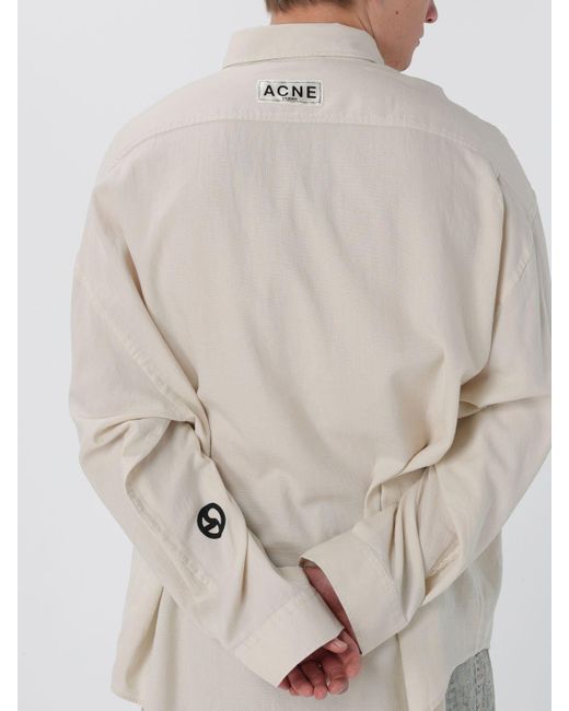 Camicia in cotone di Acne in White da Uomo