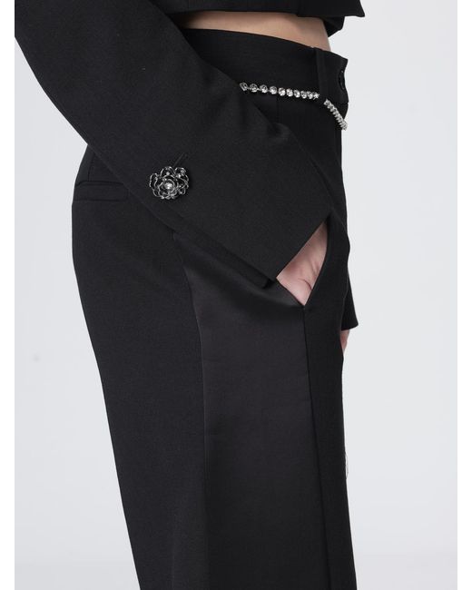 Pinko Black Flared Viscose Trousers