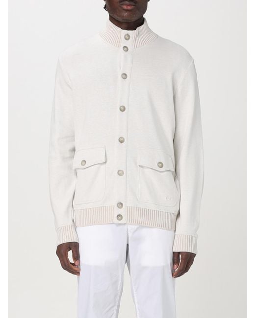 Fay White Cardigan for men