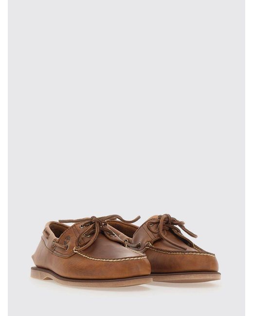 Timberland Brown Classic 2-Eye Leather Boat Loafers for men