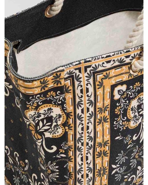 Twinset White Printed Cotton Bag