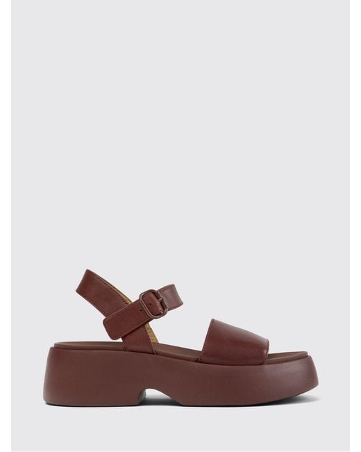 Camper Brown Tasha Leather Sandal