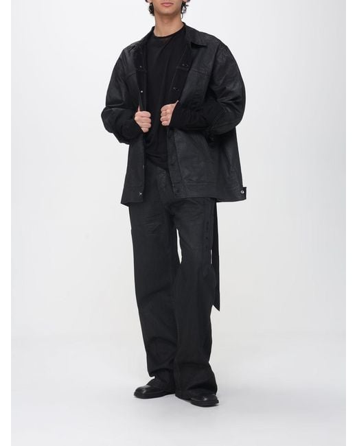 Rick Owens Blue Cotton T-Shirt for men