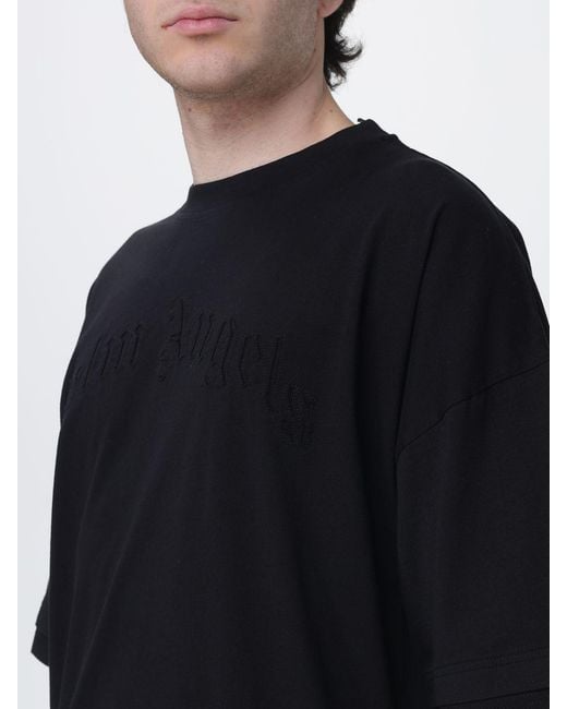 Palm Angels Black Basic Cotton T-Shirt for men