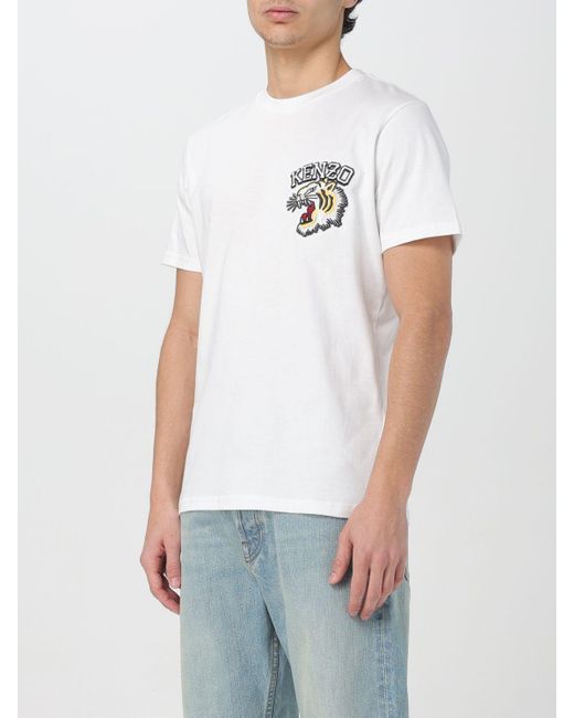 T-shirt Tiger di KENZO in White da Uomo