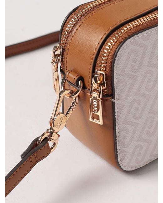 Liu Jo Natural Synthetic Leather Bag With Printed Monogram