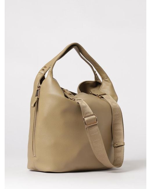 Liu Jo Natural Kaliska Faux Leather Bag With Perforated Monogram