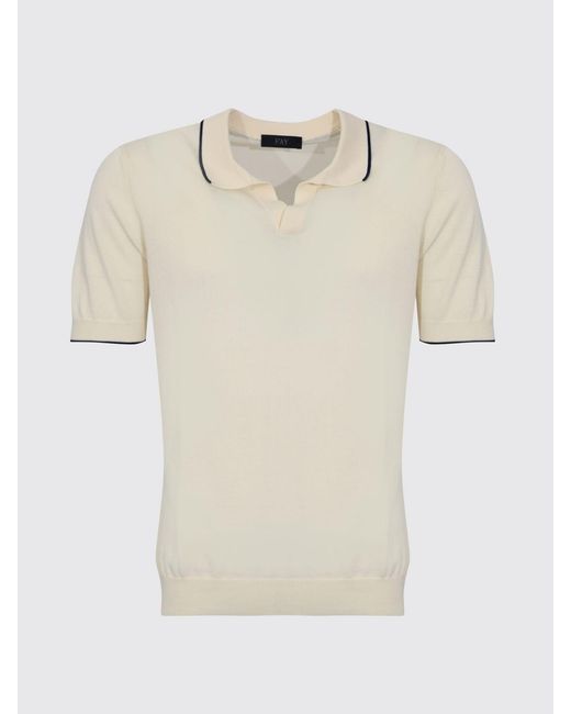 Fay Natural Cotton Polo Shirt for men