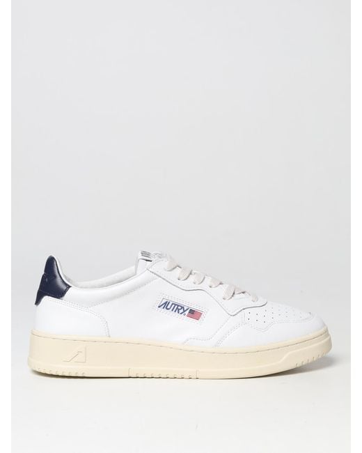 Autry Medalist Low Leder-Sneakers in White für Herren