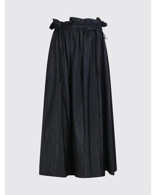 Jil Sander Blue Silk Blend Midi Skirt