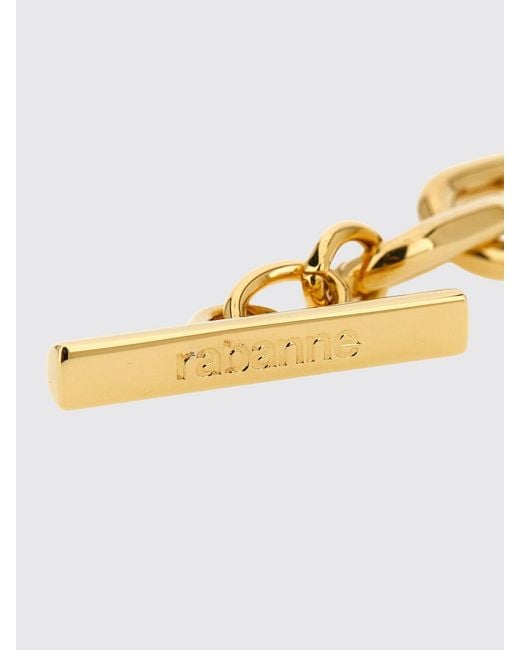 Rabanne Metallic Xl Link Bicolor Brass Necklace