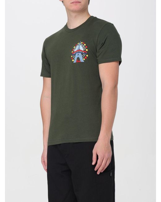 T-shirt in cotone con stampa logo di KENZO in Green da Uomo