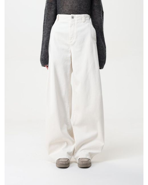Brunello Cucinelli White Hose Damen