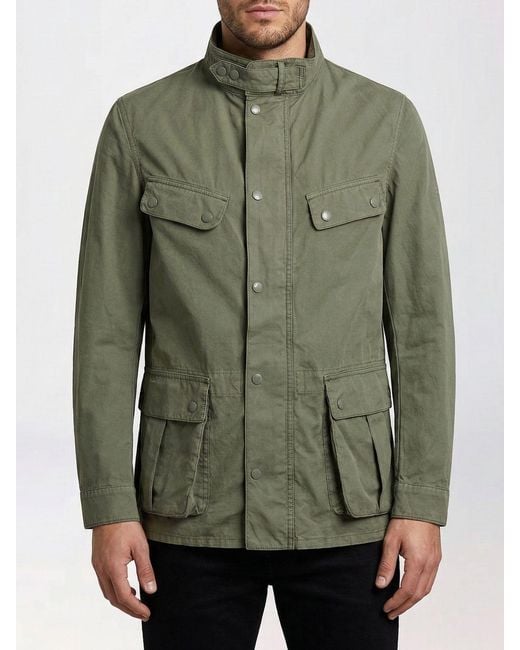 Barbour Green Cotton Parka for men