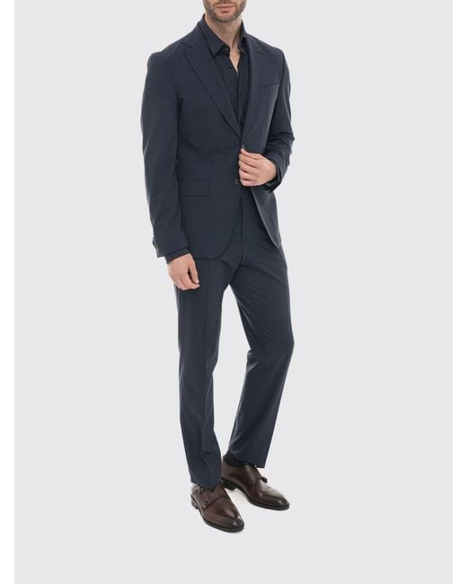 Boss Blue Single-Breasted Dress for men