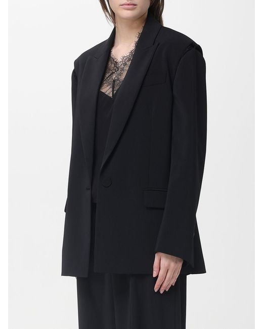 Patrizia Pepe Blue Single-Breasted Polyester Blazer