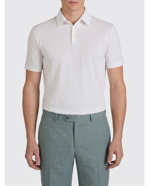Zanone Blue Basic Cotton Polo Shirt for men