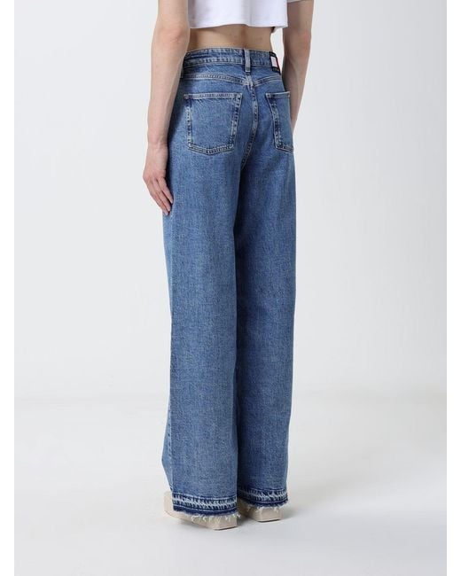 Tommy Hilfiger Blue High-Waisted Wide-Leg Jeans