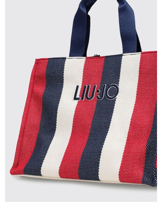 Liu Jo Red Striped Canvas Bag
