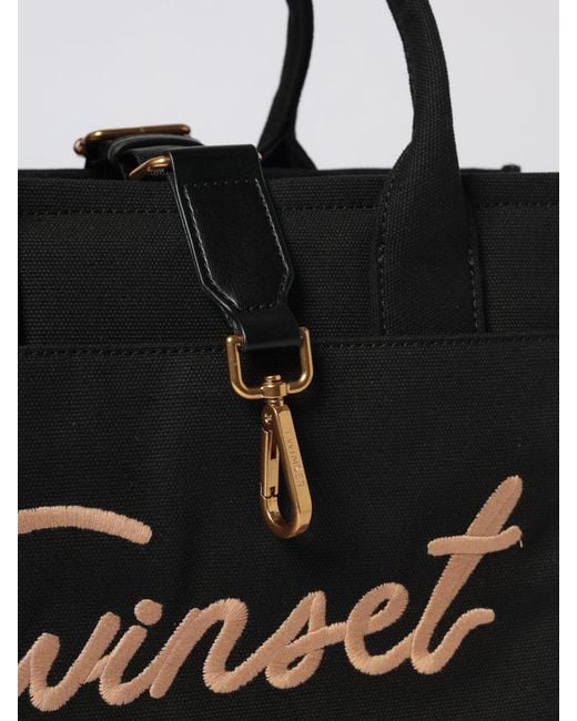 Twinset Black Signature Canvas Bag