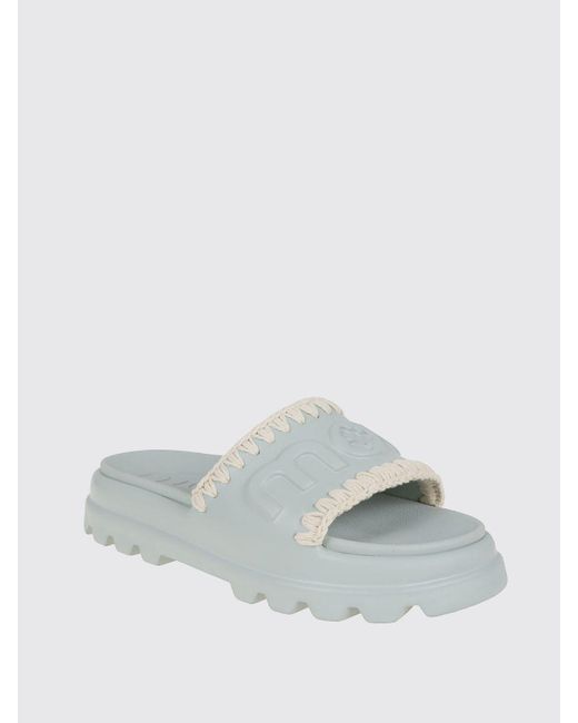 Sandales Plates Femme Mou en coloris White