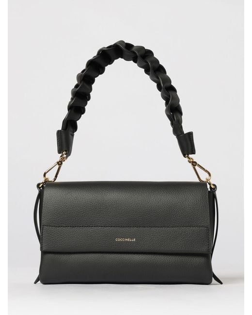 Coccinelle Black Boheme Grained Leather Bag