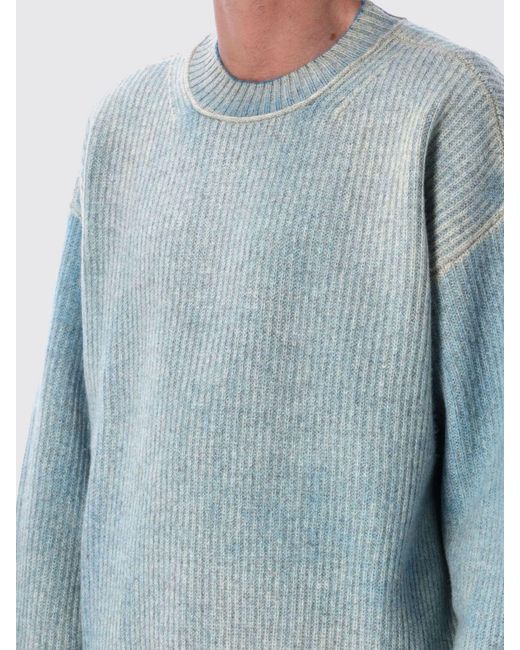 Represent Blue Wool Crew-Neck Pullover for men