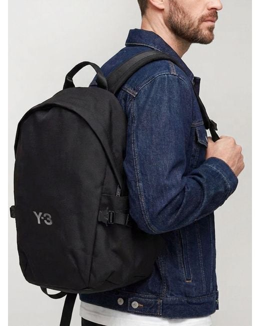 Y-3 Blue Cordura Polyester Backpack for men