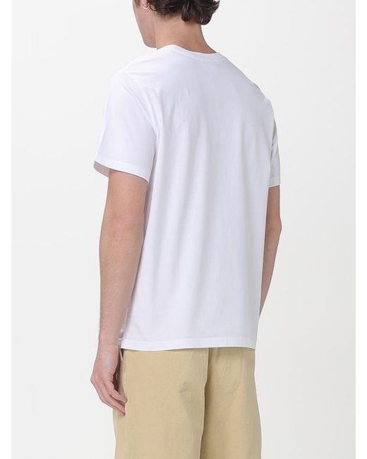 A.P.C. White Printed Cotton T-Shirt for men