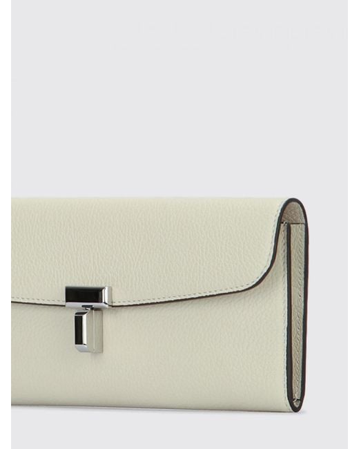 Totême Natural T-Lock Grained Leather Wallet